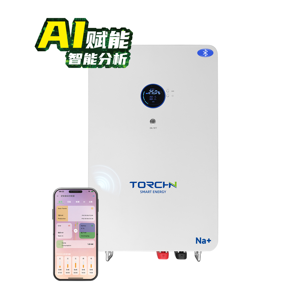 48.45V50Ah 壁挂式户用储能钠电池 产品图 1